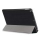 Three fold solid color artificial leather tablet anti fall protective cover