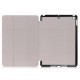 Three fold solid color artificial leather tablet anti fall protective cover