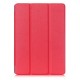 Three fold solid color artificial leather tablet anti fall protective cover