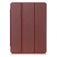 Three fold solid color artificial leather tablet anti fall protective cover
