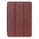 Three fold solid color artificial leather tablet anti fall protective cover