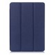 Three fold solid color artificial leather tablet anti fall protective cover