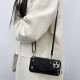 Solid color leather card slot wristband hanging rope crossbody phone case