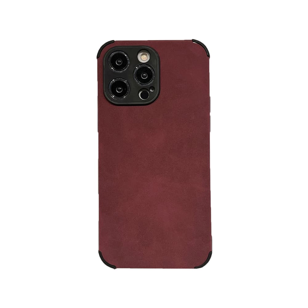 Minimally designed velvet four corner protective phone case