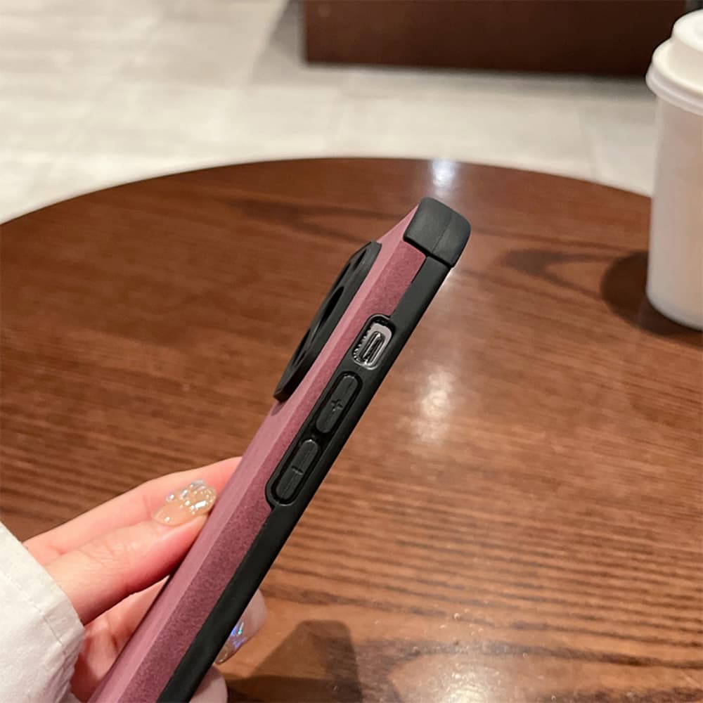 Minimally designed velvet four corner protective phone case