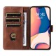 Flip style leather card insertion magnetic solid color phone case