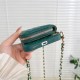 Diamond patterned leather zipper style card bag hanging rope crossbody phone case