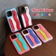 Color blocked card slot wristband leather phone case