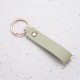 Rivet decoration solid color PU leather long strip keychain