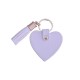 Tassel Decorative Leather Connector Solid Color Love Shaped Leather Keychain